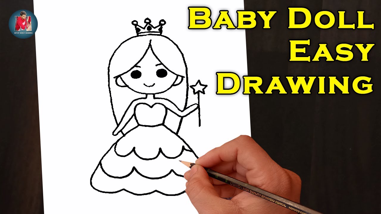 Beautiful Drawing Baby Doll | Easy Pari Drawing | Kids Session - 8 ...