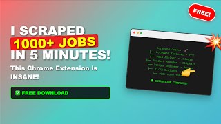 🔥 I Scraped 1000  Naukri Jobs in 5 Minutes! This Chrome Extension is INSANE! (FREE Download)