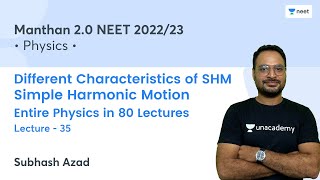 Different Characteristics of SHM | Simple Harmonic Motion | L35 | NEET 2022/23 | Subhash Azad