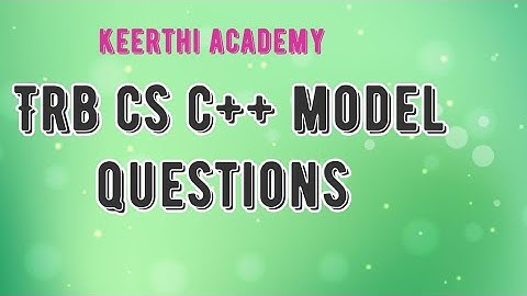 Trb cs c++ model questions