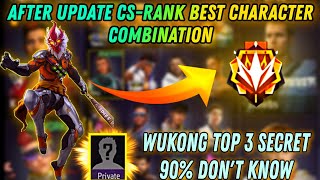 After Update CS-RANK Best Character Combination|Free Fire Best Character Combination|Wukong Top3 FF|