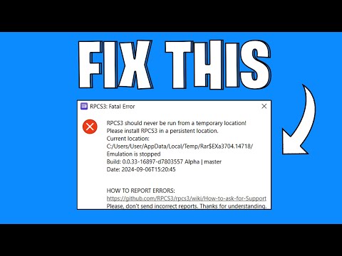 RPCS3 should never be run from a temporary location error | Easy Fix
