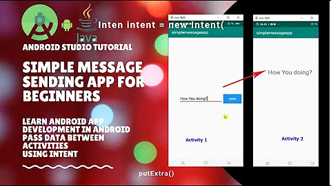 Send Simple Message App To Another Activity Android Studio | Using Intent |  putExtra() | #3