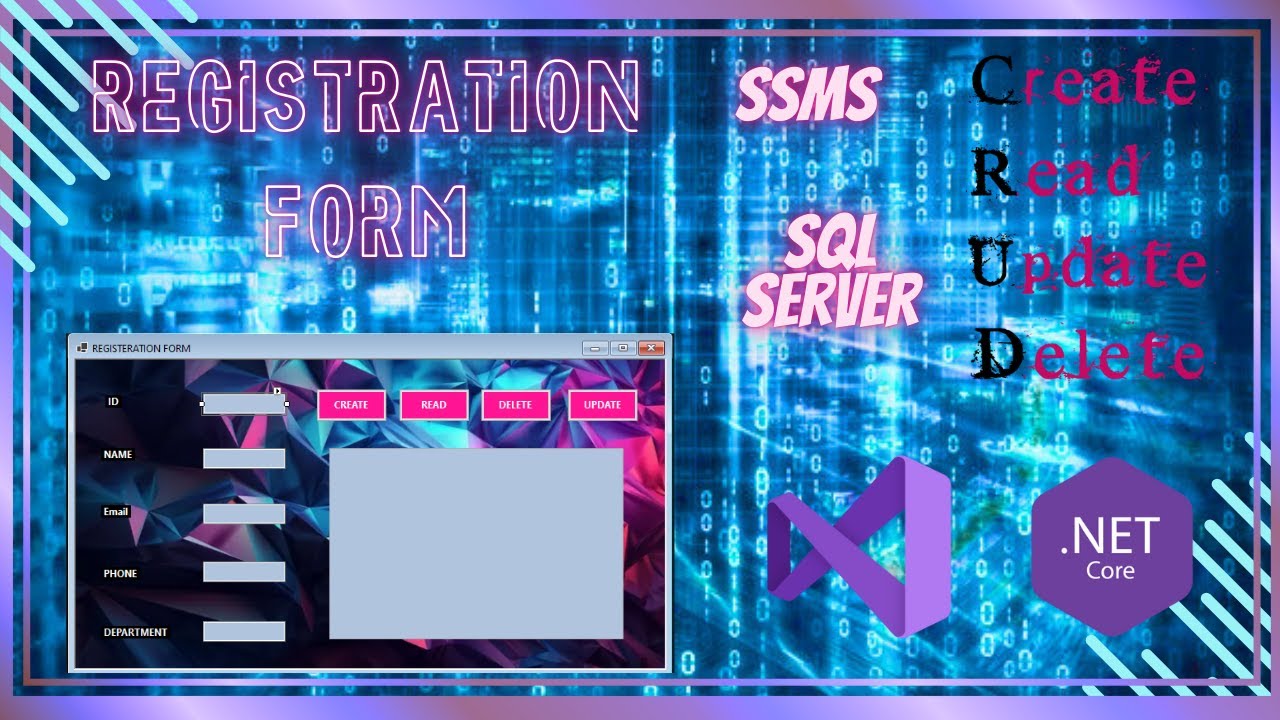 Desktop CRUD Application in C# with SQL Server Registration Form ...