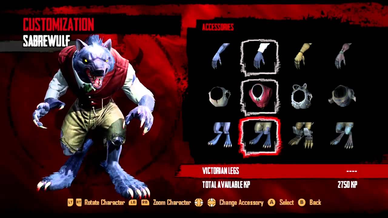 Killer Instinct Sabrewulf Colors