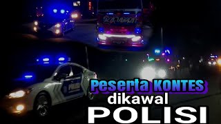 KONVOI PESERTA KONTES DIKAWAL POLISI JALAN RAYA