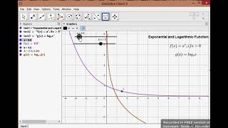 14 Exponential and Logarithm Fuctions using GeoGe