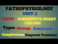 Pathophysiology unit-2 # CONGESTIVE HEART FAILURE # Types Etiology Symptoms Complications Diagnosis 
