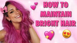 HOW TO MAINTAIN BRIGHT/PINK/PASTEL HAIR | Tips & Tricks, Bright Hair Hacks | Hannah Dorman