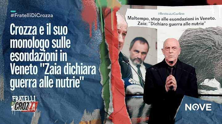 Crozza e il suo monologo sulle esondazioni in Veneto "Zaia dichiara guerra alle nutrie"