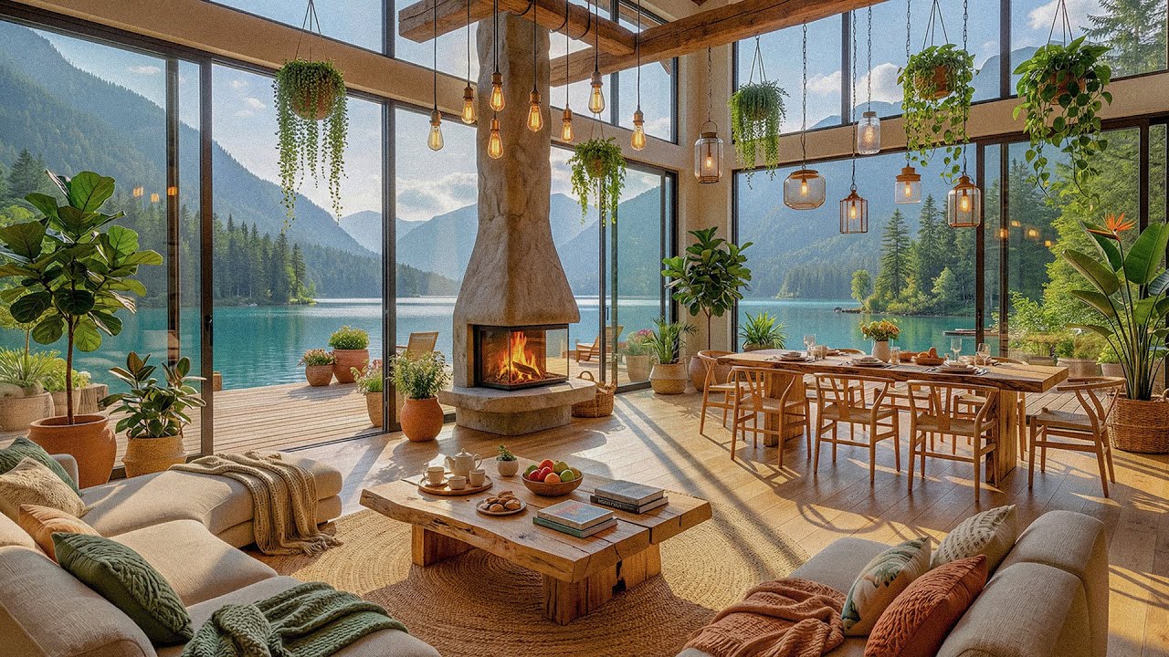 Refreshing Jazz in Luxury Room Ambience | Smooth Jazz with Nature Escape for Peaceful Morning