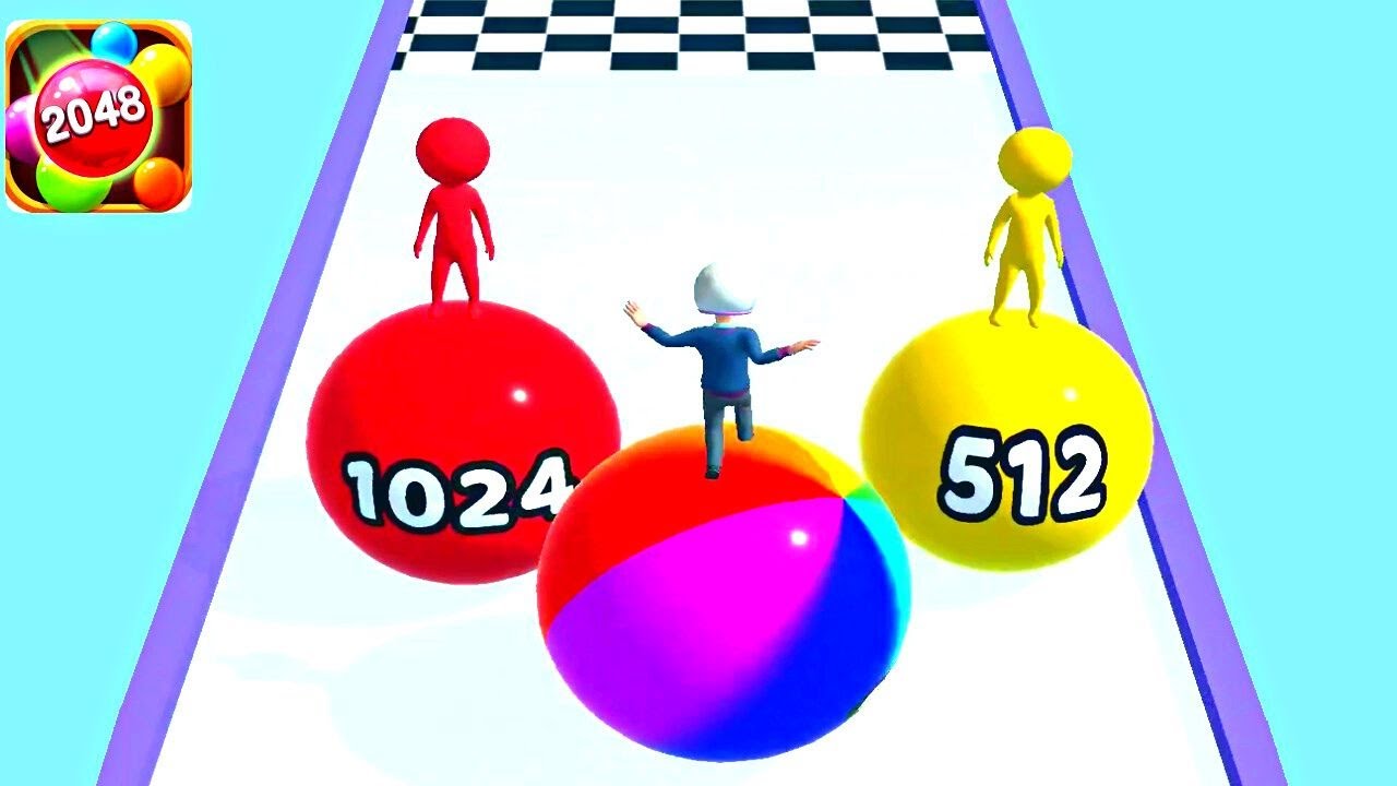 2048 Ball Runner ! All Levels Gameplay (8184) android,ios YouTube