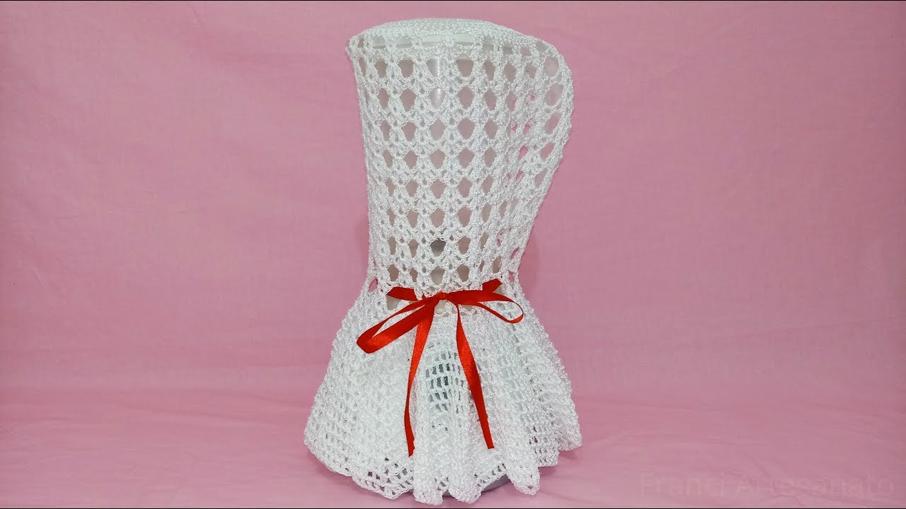 CAPA LEQUE DE CROCHÊ PARA LIQUIDIFICADOR - FRANCI ARTESANATO