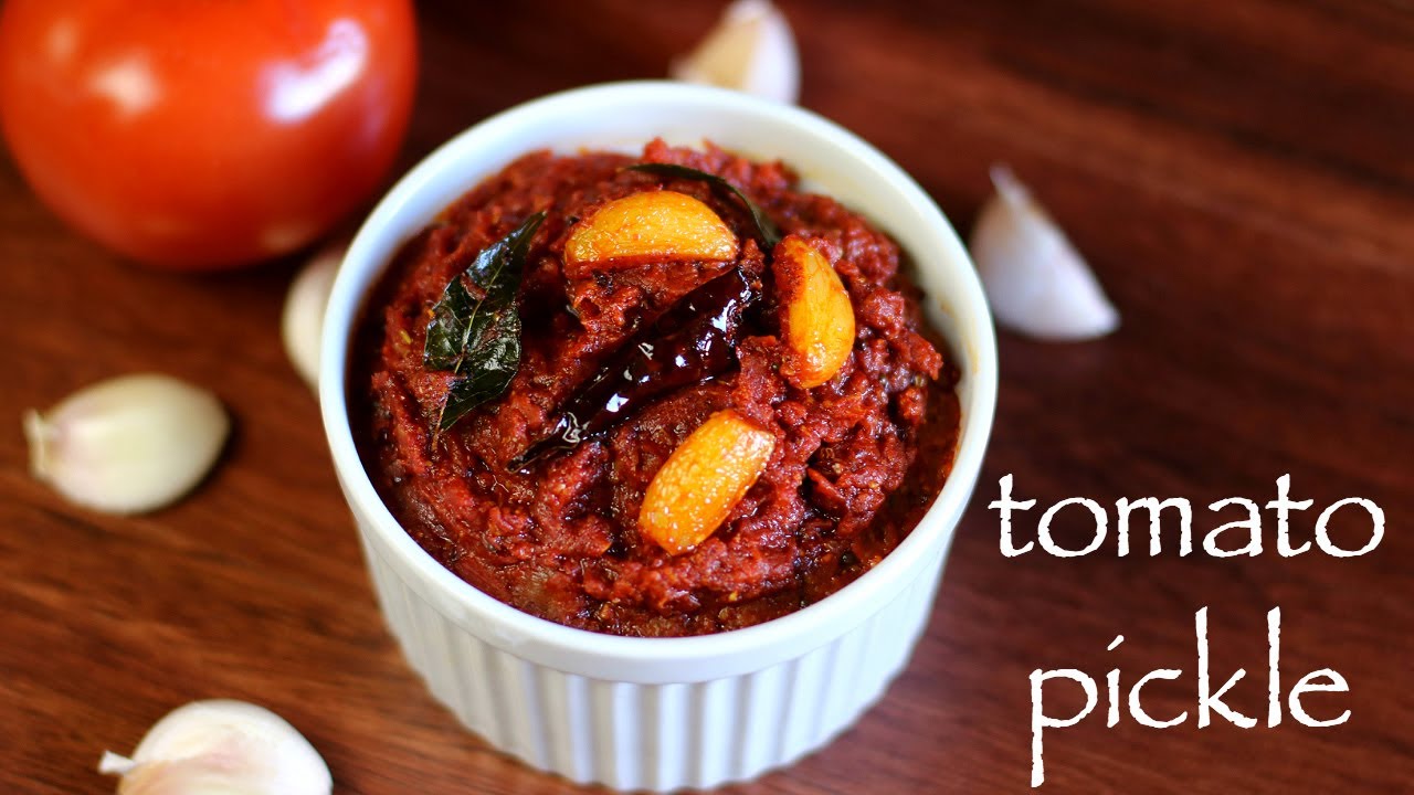tomato pickle recipe | tomato pachadi recipe | tomato achar recipe | Hebbar Kitchen