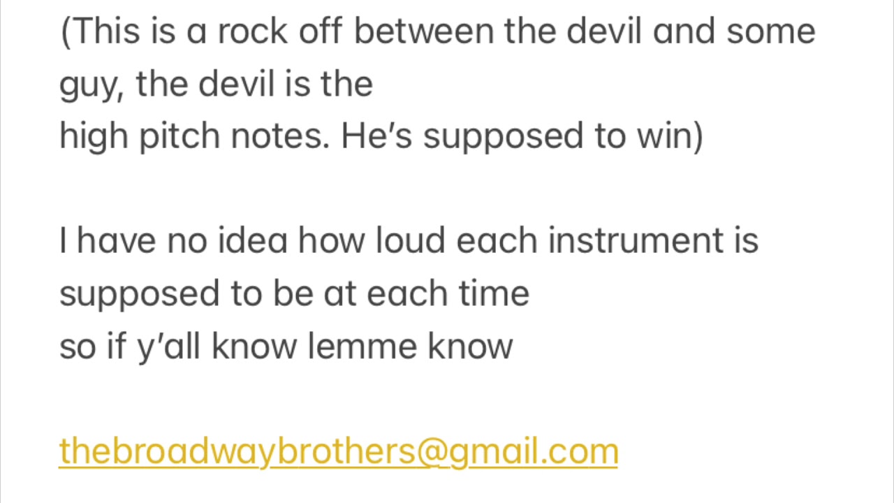 part of a rock opera we wanna make