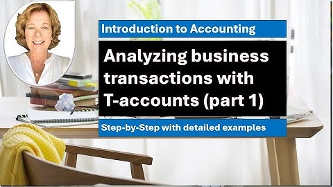 T accounts   (Part 1) - Analyzing business transactions using T-accounts