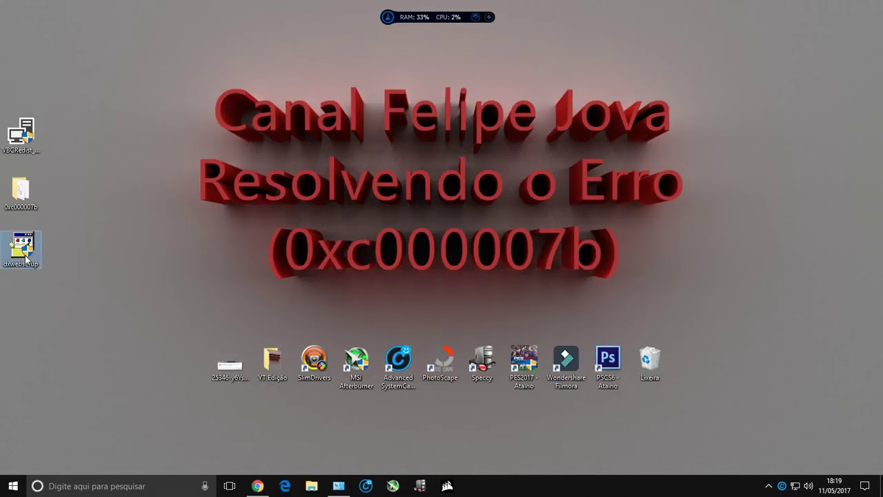 Como Resolver o Erro 0xc000007b 2017 Jogos e Programas - YouTube