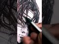 Drawing Sasuke Uchiha From Naruto with Ball pen #drawings #shorts #animedrawing