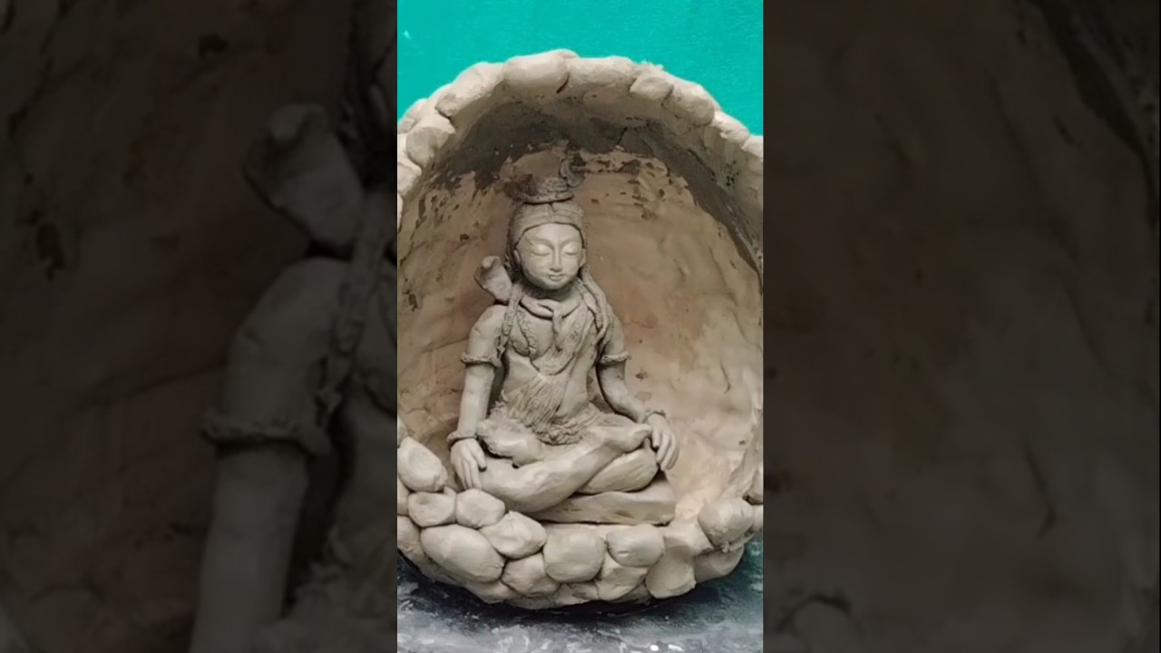 lord Shiva murti making at home /🙏how to make Shiva idol/🙏bholenath murti making idea/🙏 Clay art 🙏