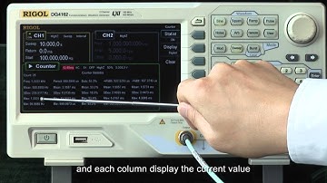 32. Funkcja statystyczna - pomiar częstotliwości, generator Rigol DG4000