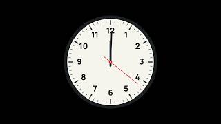 1 Minute Stopwatch Timer Black Screen  Classic Analog Wall Clock Free No Copyright