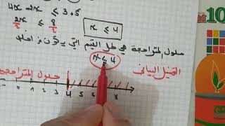 المتراجحات 4 متوسط طريقة حلها و تمثيلها بيانيا   بسهولة