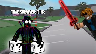 How Long can I Survive with ONE VOID BLOCK? (Roblox Lucky Block Battlegrounds)