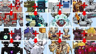 MINECRAFT BOSS MOB TOURNAMENT BUT THE BOSSES COMBINE | Minecraft Mob Battle MINECRAFT BOSS MOB TOURNAMENT BUT THE BOSSES COMBINE | Minecraft Mob Battle