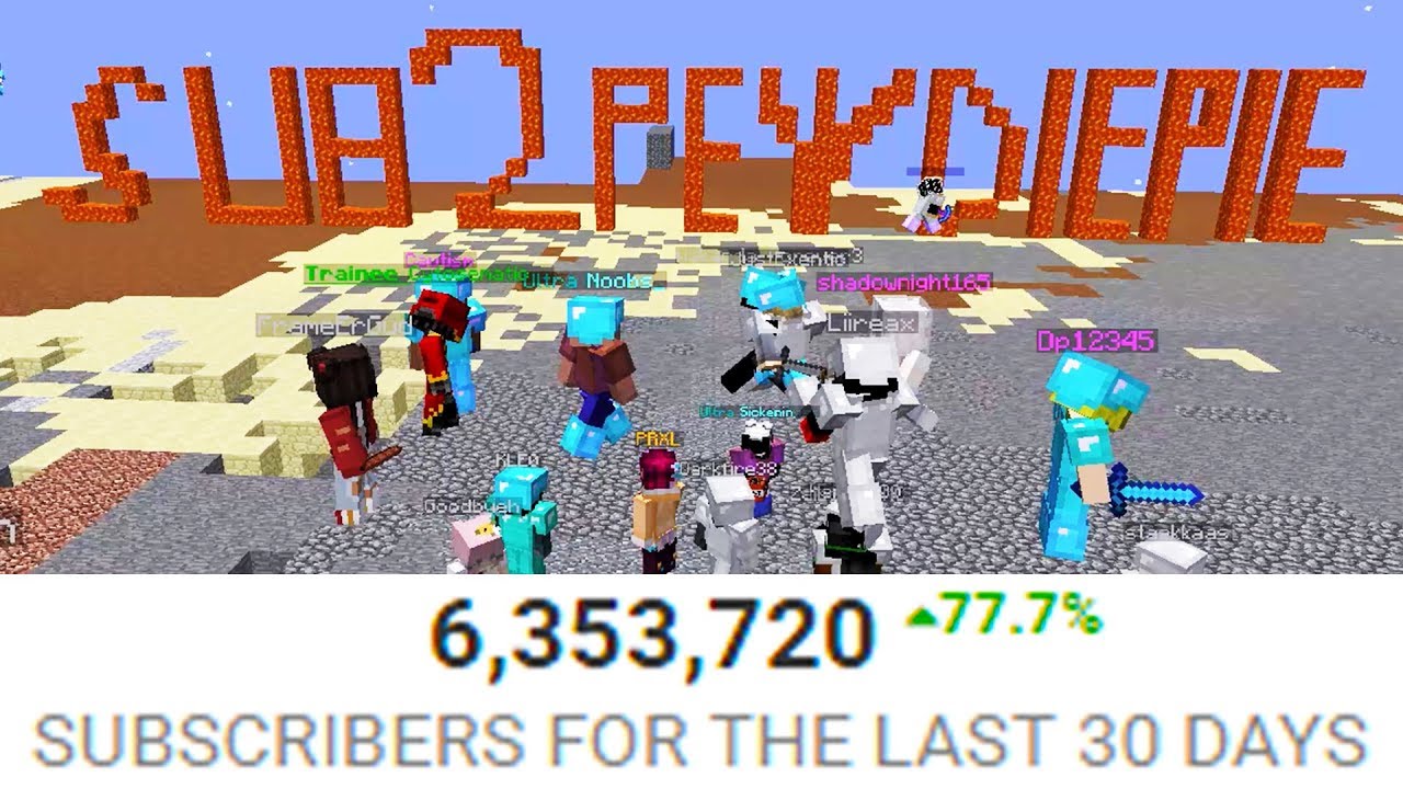 I Forced EVERY Minecraft Server to Subscribe to PewDiePie