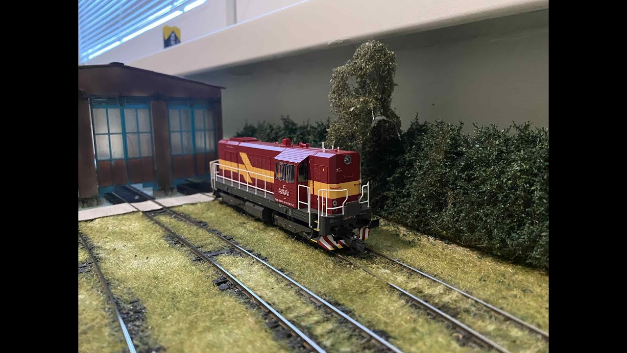 Roco 742 ZSSKC - Testovanie kontajnerovej súpravy na novom koľajisku H0 1/87