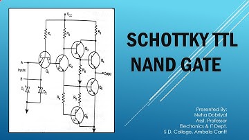 Schottky TTL NAND GATE and Comparison with Basic TTL Gate