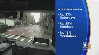 MTA Says Bus Service Improved, Ridership Increased After 14th Street Busway Switch MTA Says Bus Service Improved, Ridership Increased After 14th Street Busway Switch