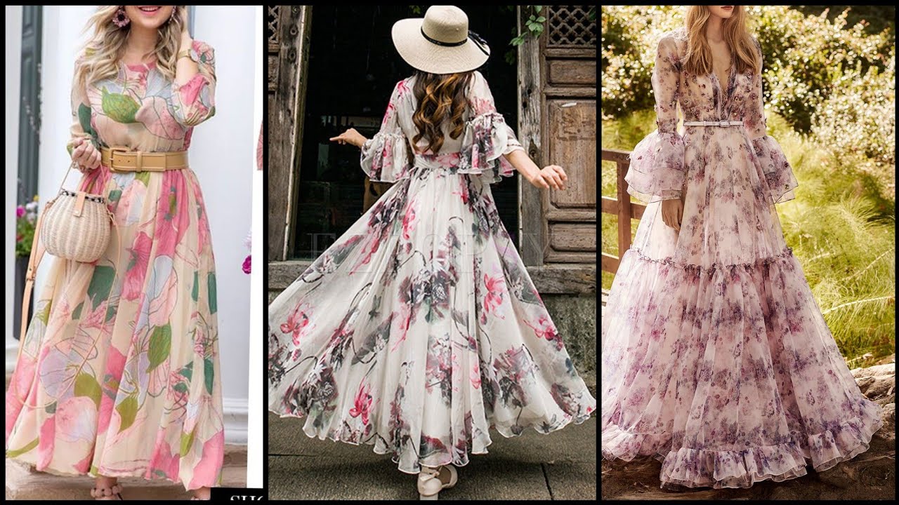 New Very Different And Gorgeous 40 Floral Maxi Dress Designs For Girls