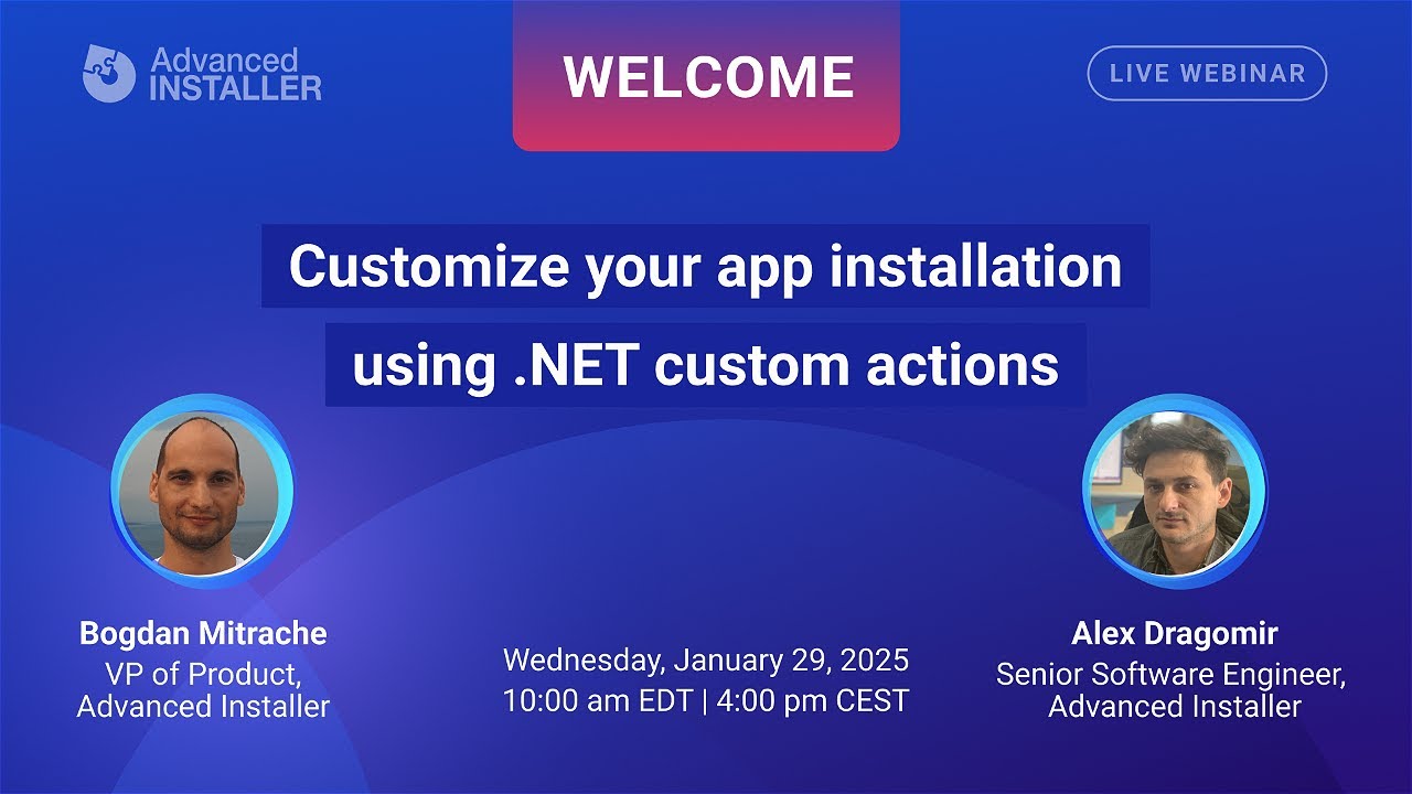 Webinar: Customize your app installation using .NET custom actions ...