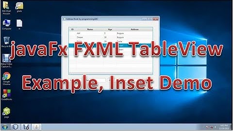 javaFx FXML TableView example
