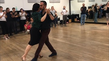 Jerry and Christine Tango Class: Traveling passes dancing to Romantica Milonguera