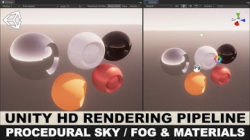 Unity3d HD Render Pipeline with procedural sky, procedural fog, and materials