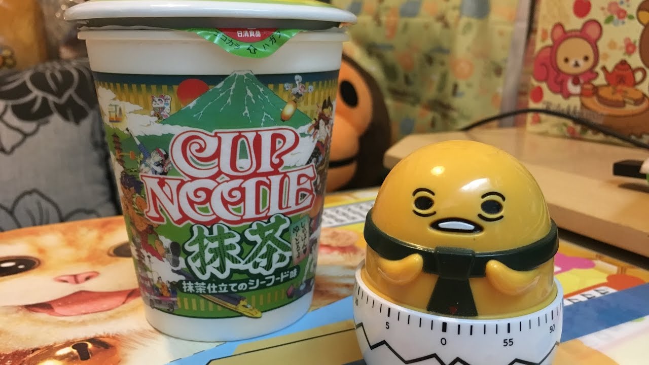 試食抹茶杯麵有幾抹茶? 點解係芝士味咁? 好奇怪!