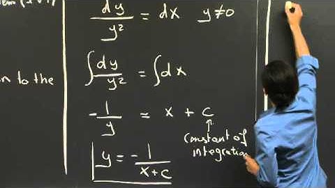 Separable Equations | MIT 18.03SC Differential Equations, Fall 2011