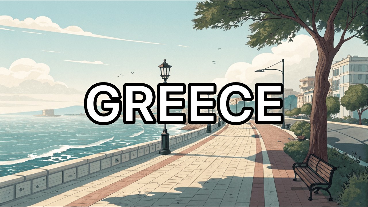 Explore Greece: Winter Walk | City Streets & Aegean Sea | Real Life Sounds, Relaxing & Slow Travel