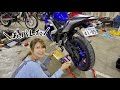 【チェーン交換】人のガレージで勝手に整備を始めるバイク女子...