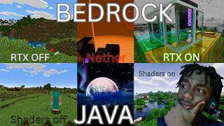 TESTING PERFORMANCE AND DIFFERENT GRAPHIC SETTINGS IN MINECRAFT JAVA AND BEDROCK!!!!!