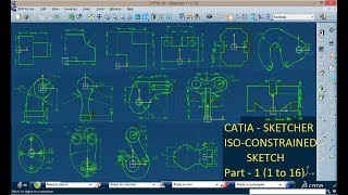 CATIA sketcher tutorial | ISO-CONSTRAINED" SKETCH IN "CATIA"  by "cad cam Engineering".