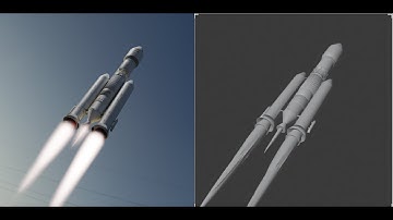 GSLV mark II launch animation | Blender 2.81 eevee
