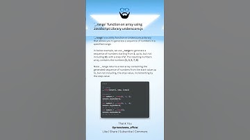 `_.range` function on array using JavaScript Library underscore.js ( #shorts )