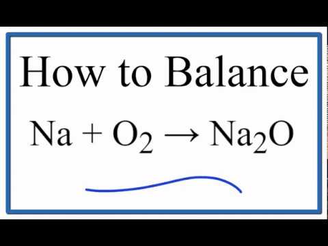 How to Balance Na + O2 = Na2O (Sodium plus Oxygen Gas)