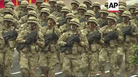 Military parade on Peru independence day