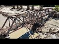 Cyclone Gabrielle - devastated rail link at Esk River by drone