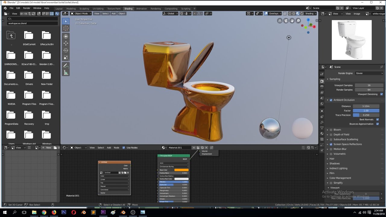modeling a toilet in blender 2.8 modeling practice tutorial YouTube