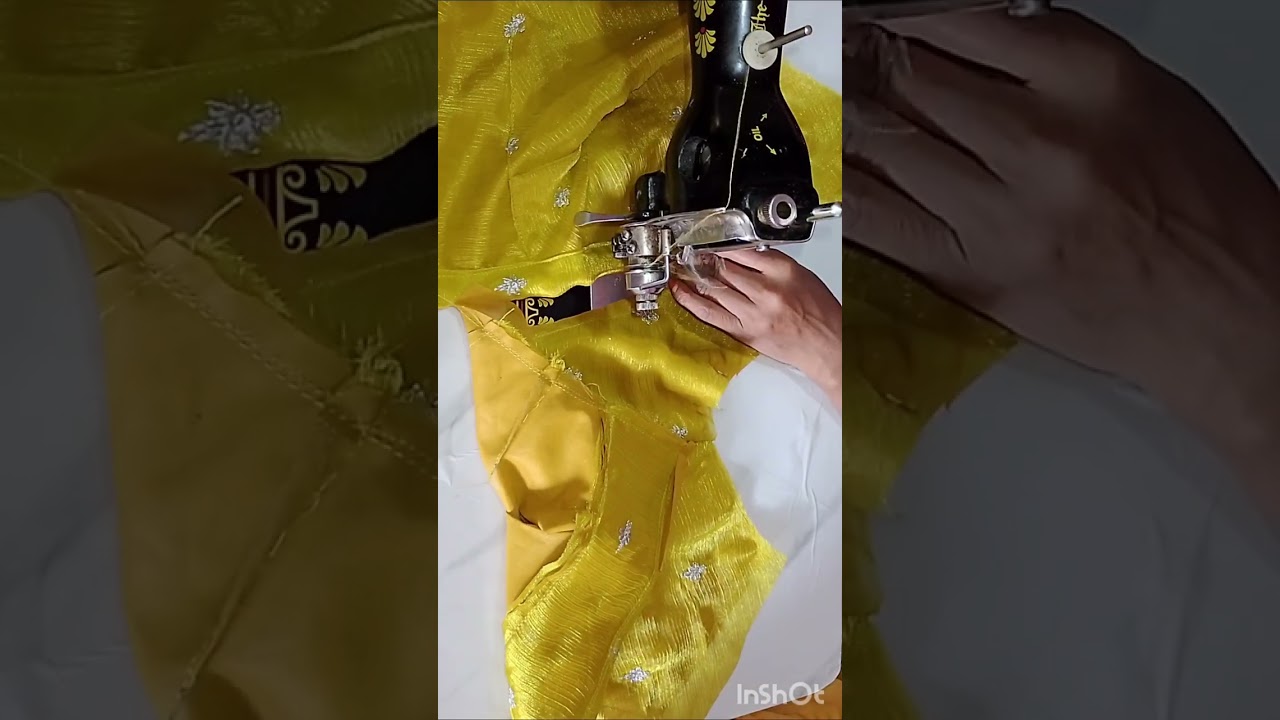 Yellow blause stitching... 